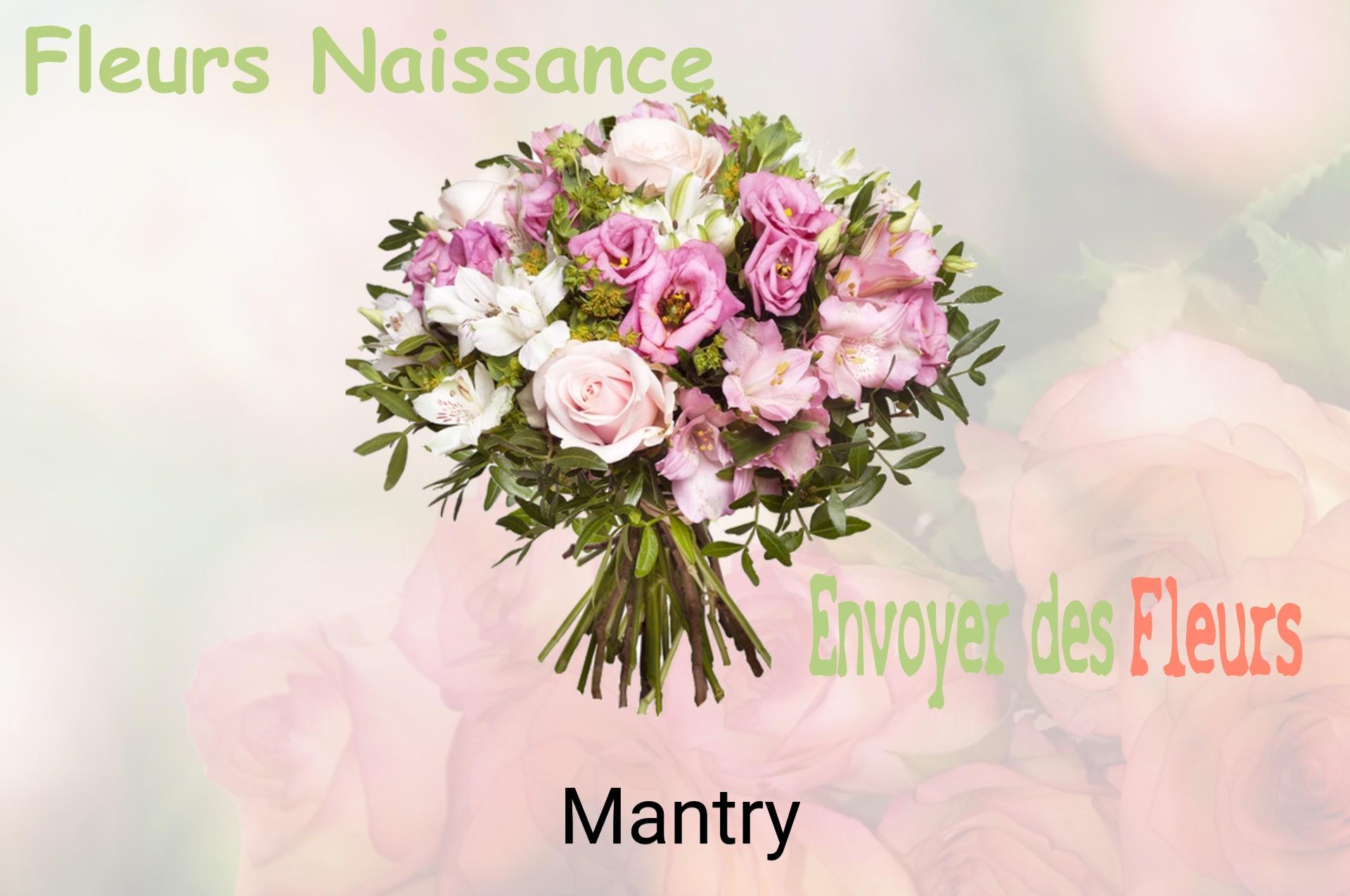 Bouquet de fleurs de naissance livré à Mantry